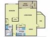 1 Bedroom / 1 Bath + Den - 750 Sq. Ft. Floor Plan Image - A2